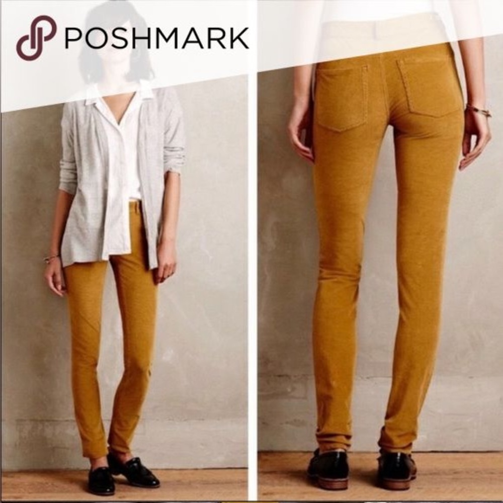 Pilcro and Letterpress Mustard Yellow Corduroy Pants - Size 27